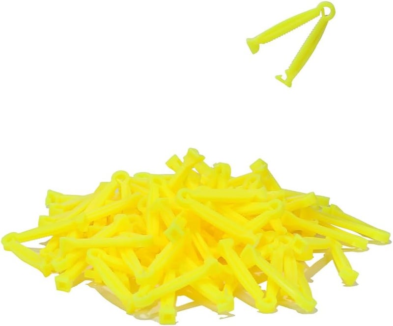 BCDHAMATE 60pcs Disposable Umbilical Cord Clamps for Livestock, 2 Inch Yellow Cord Clips for Newborn Piglets, Calves, Lambs, Puppies, Kittens, Veterinary Obstetrical Farm Supplies - Image 5